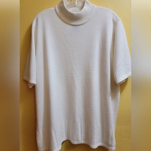 Sag Harbor crewneck, short sleeve sweater shell